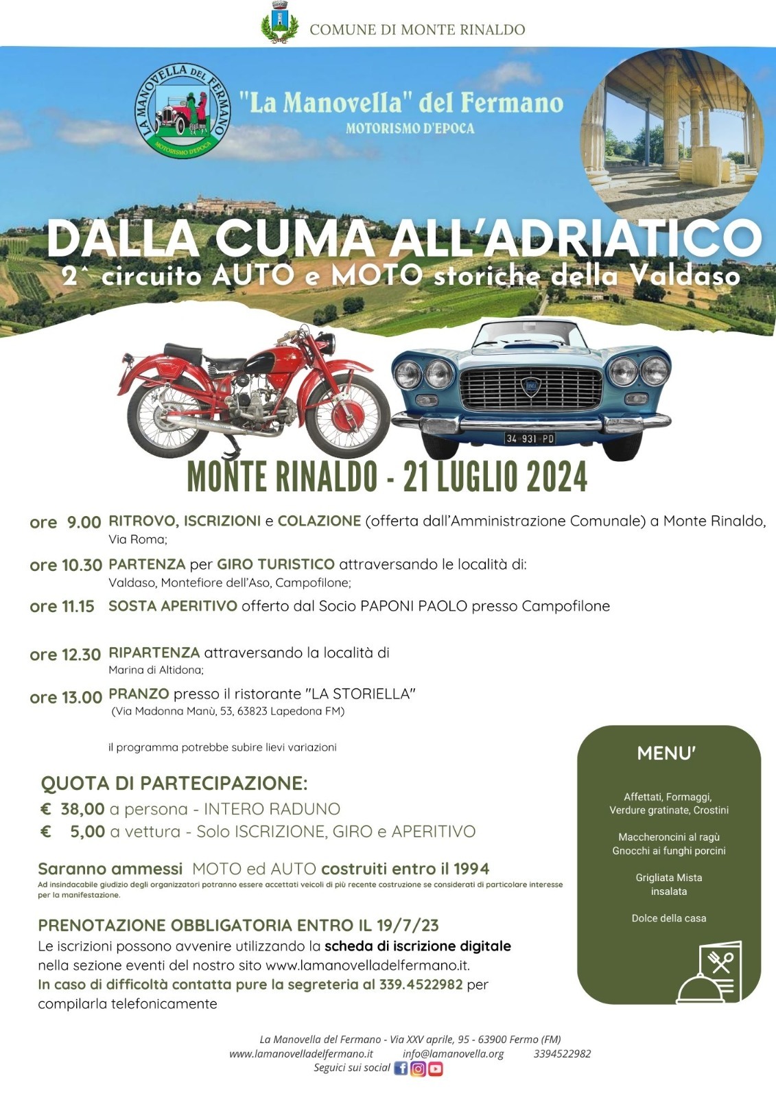 Dalla Cuma all'Adriatico - 2° circuito auto e moto storiche