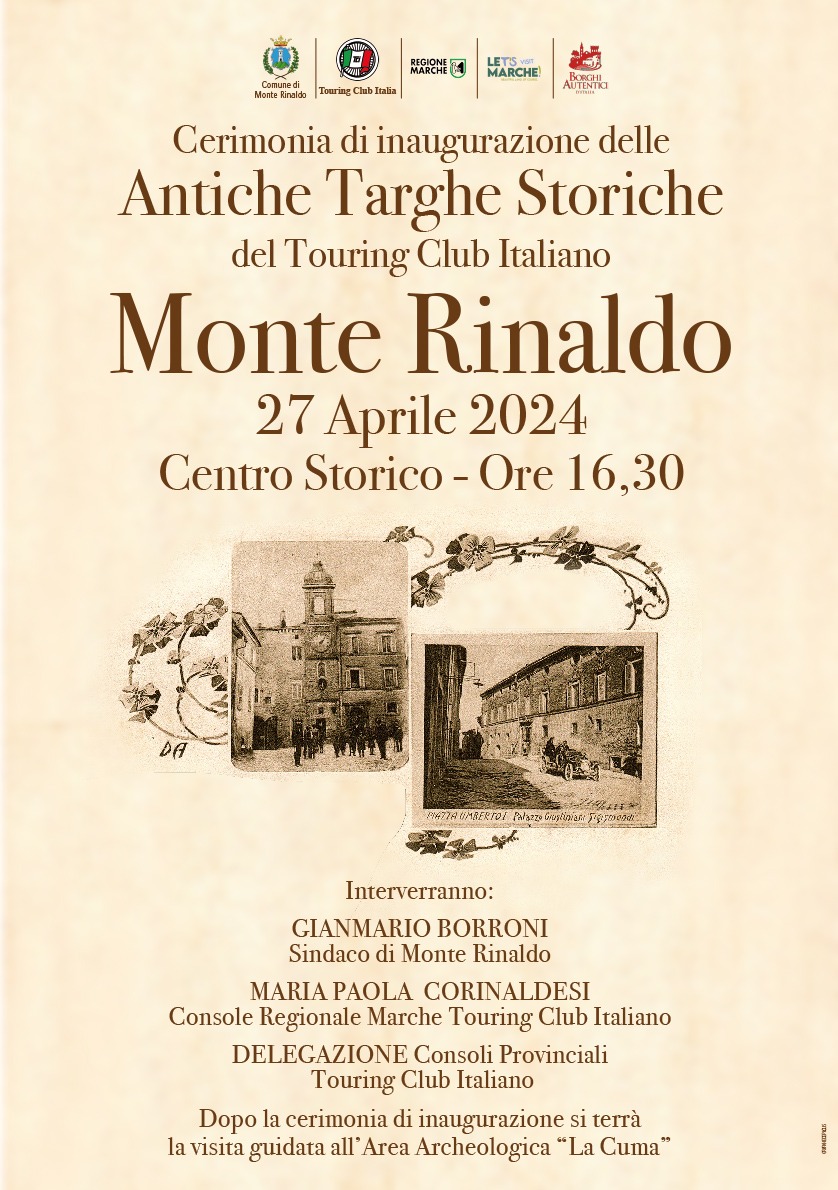 Cerimonia di inaugurazione delle Antiche targhe Storiche 